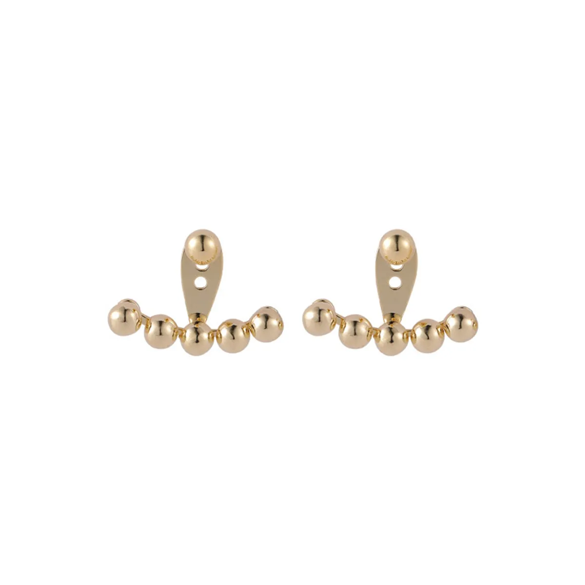 18K Gold-Plated Beaded Ear Jackets