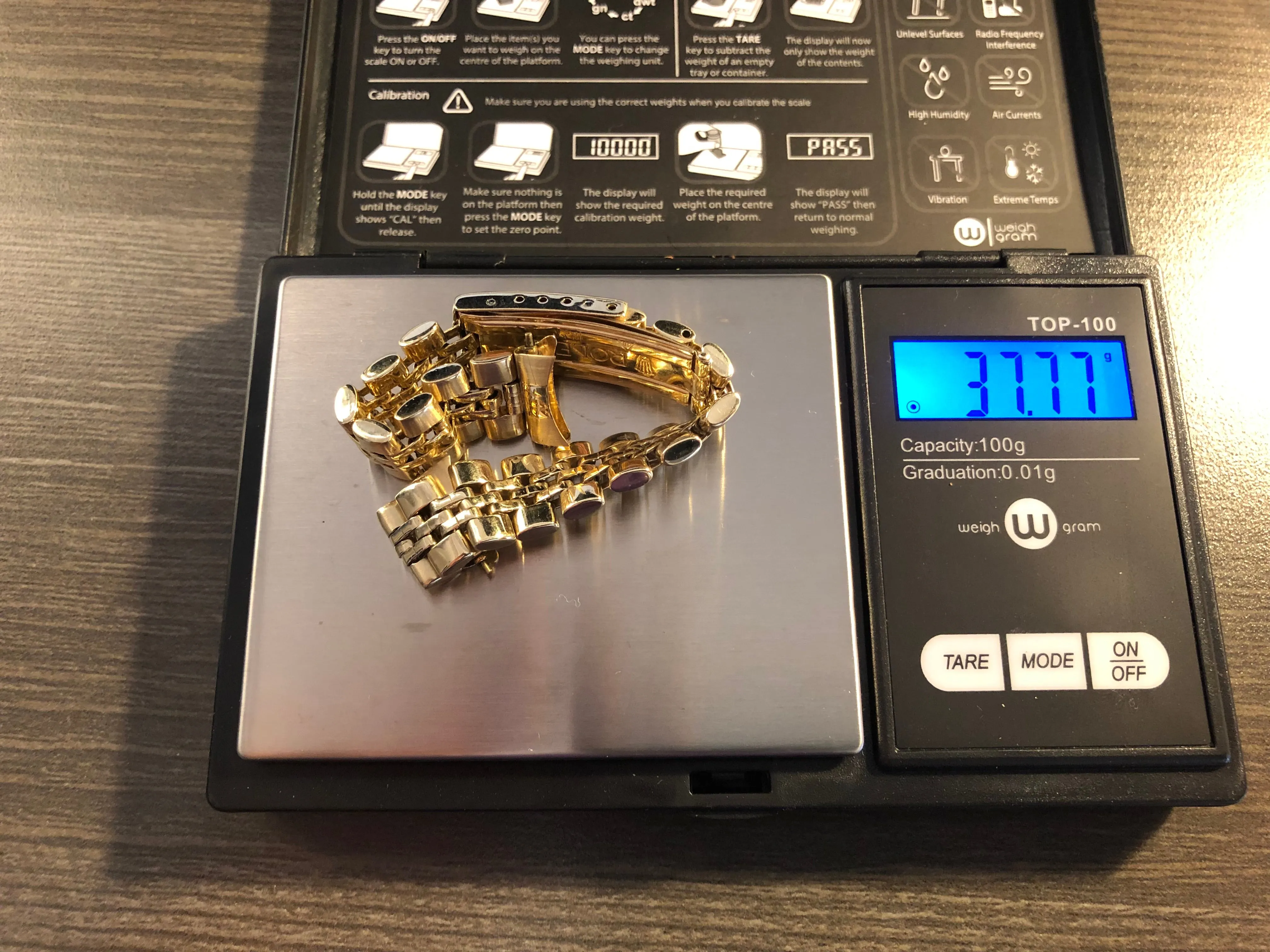 1973 Rolex Oyster Perpetual 6719 14K Yellow Gold Ladies Jubilee Bracelet Automatic Wristwatch