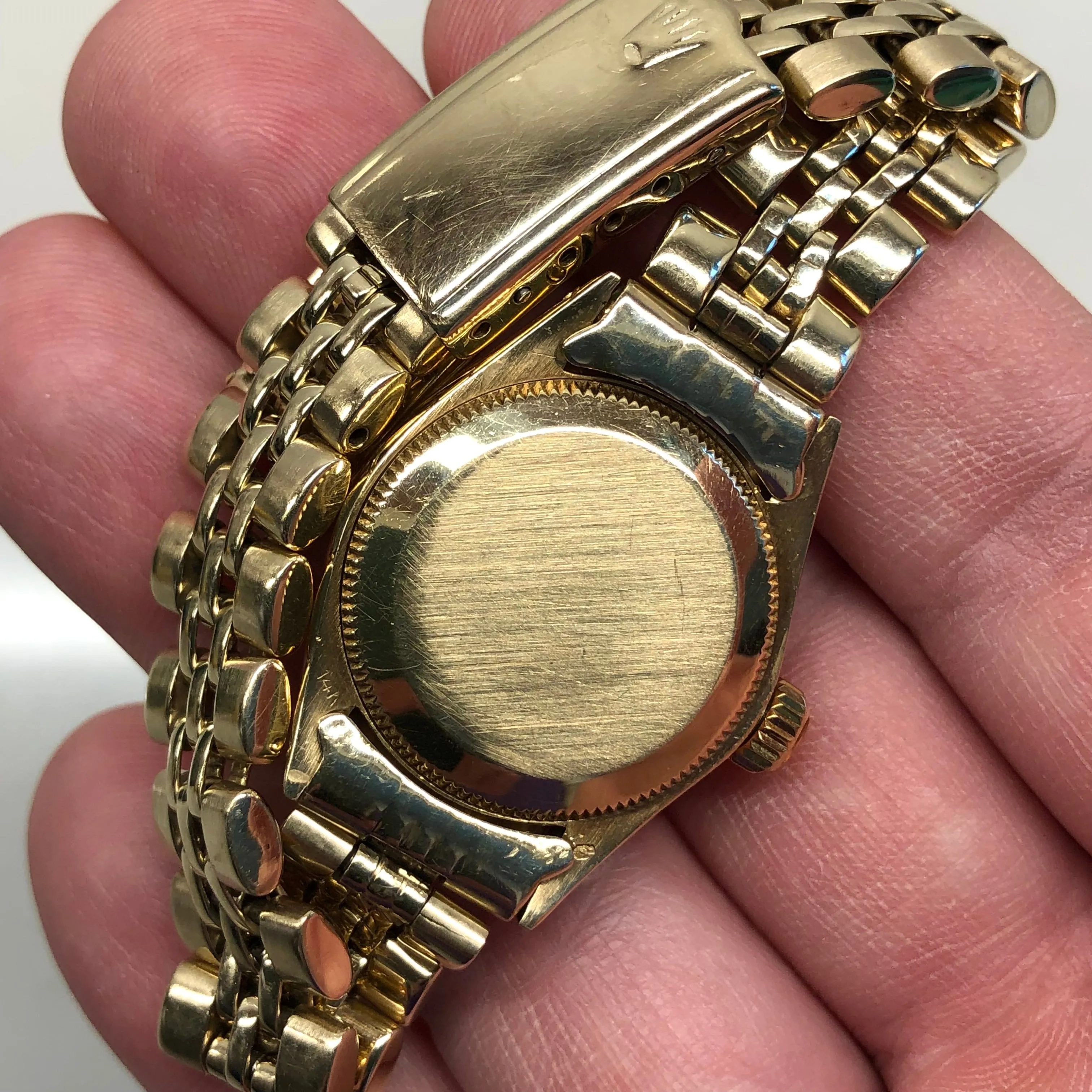 1973 Rolex Oyster Perpetual 6719 14K Yellow Gold Ladies Jubilee Bracelet Automatic Wristwatch