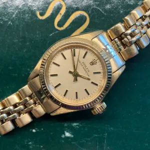 1973 Rolex Oyster Perpetual 6719 14K Yellow Gold Ladies Jubilee Bracelet Automatic Wristwatch