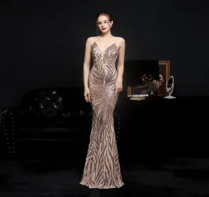 2021 New Sequined Mermaid Evening Dress