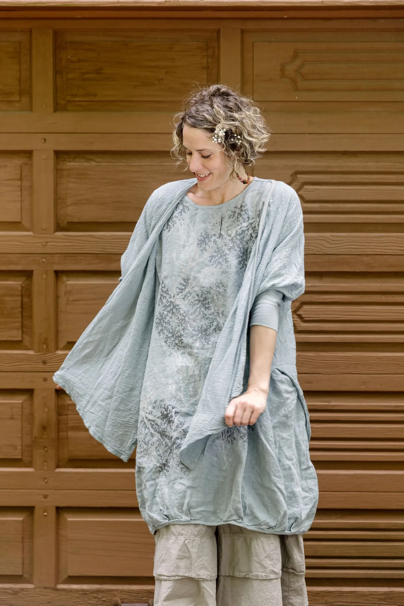 5234 Textured Cardi Early Sky