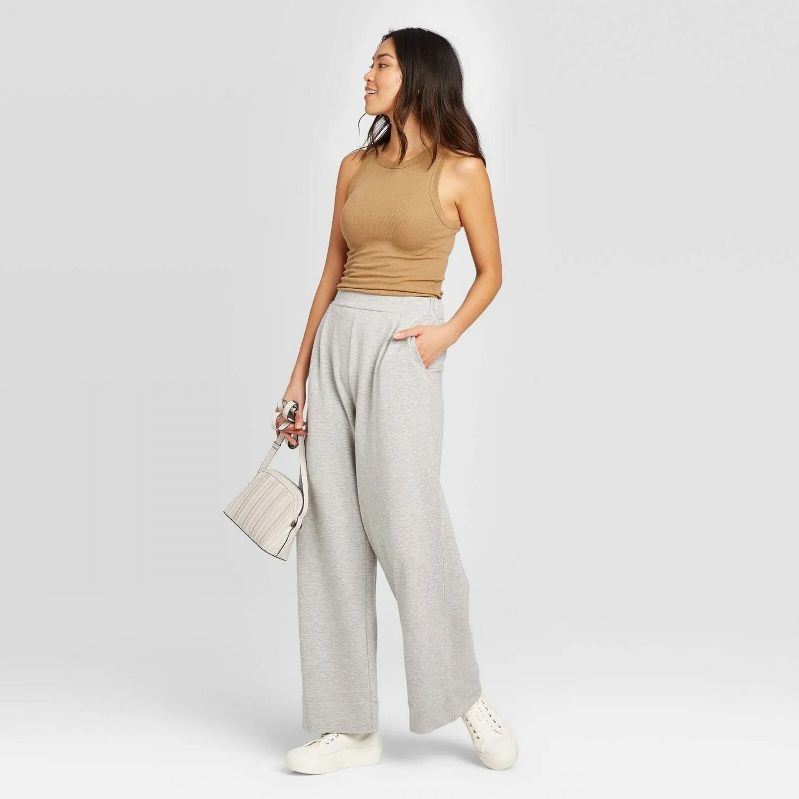 A New Day Women's French Terry Wide Leg Lounge Pants
