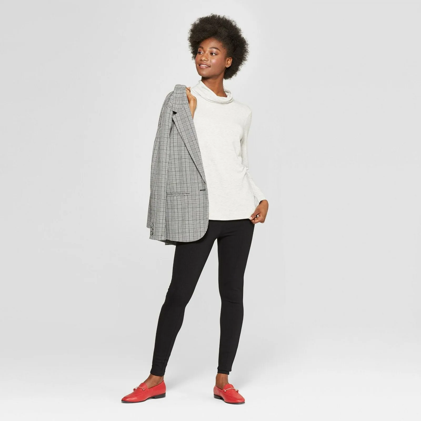 A New Day Women's Long Sleeve Funnel Neck Tunic Shirt Top