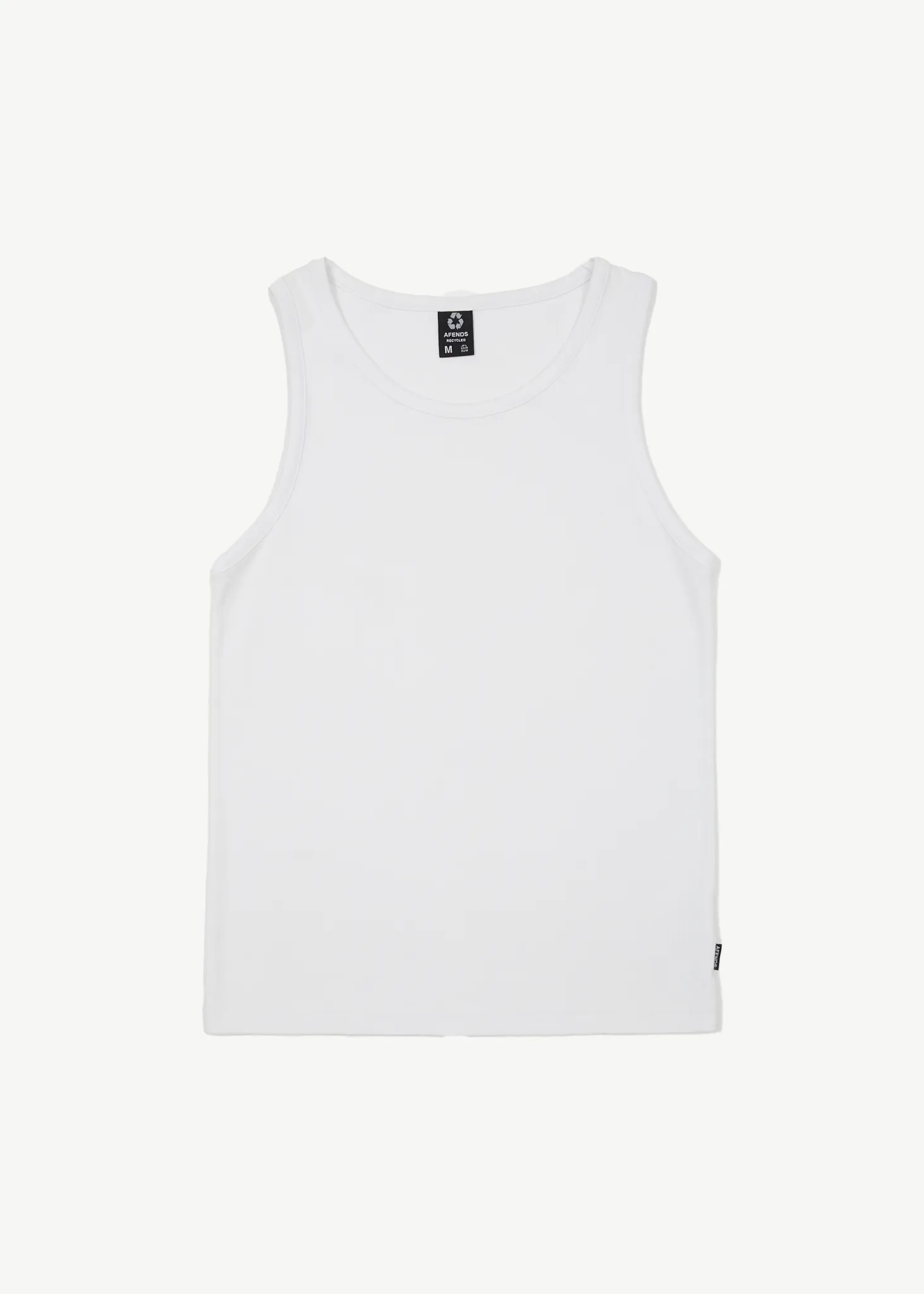 AFENDS PARAMOUNT RIBBED SINGLET - WHITE
