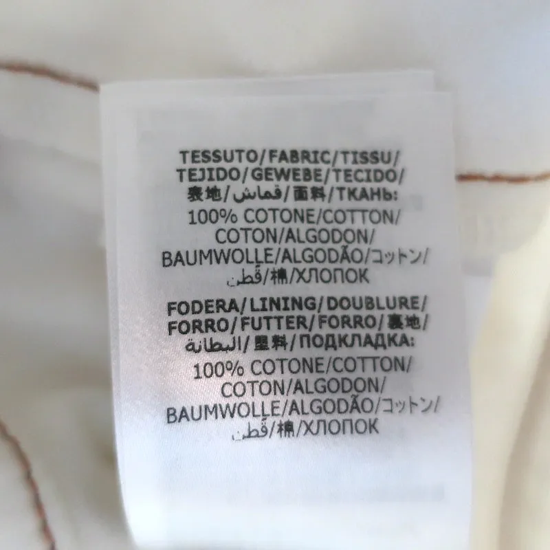Alexander McQueen Belted Midi Dress White Denim Size 42