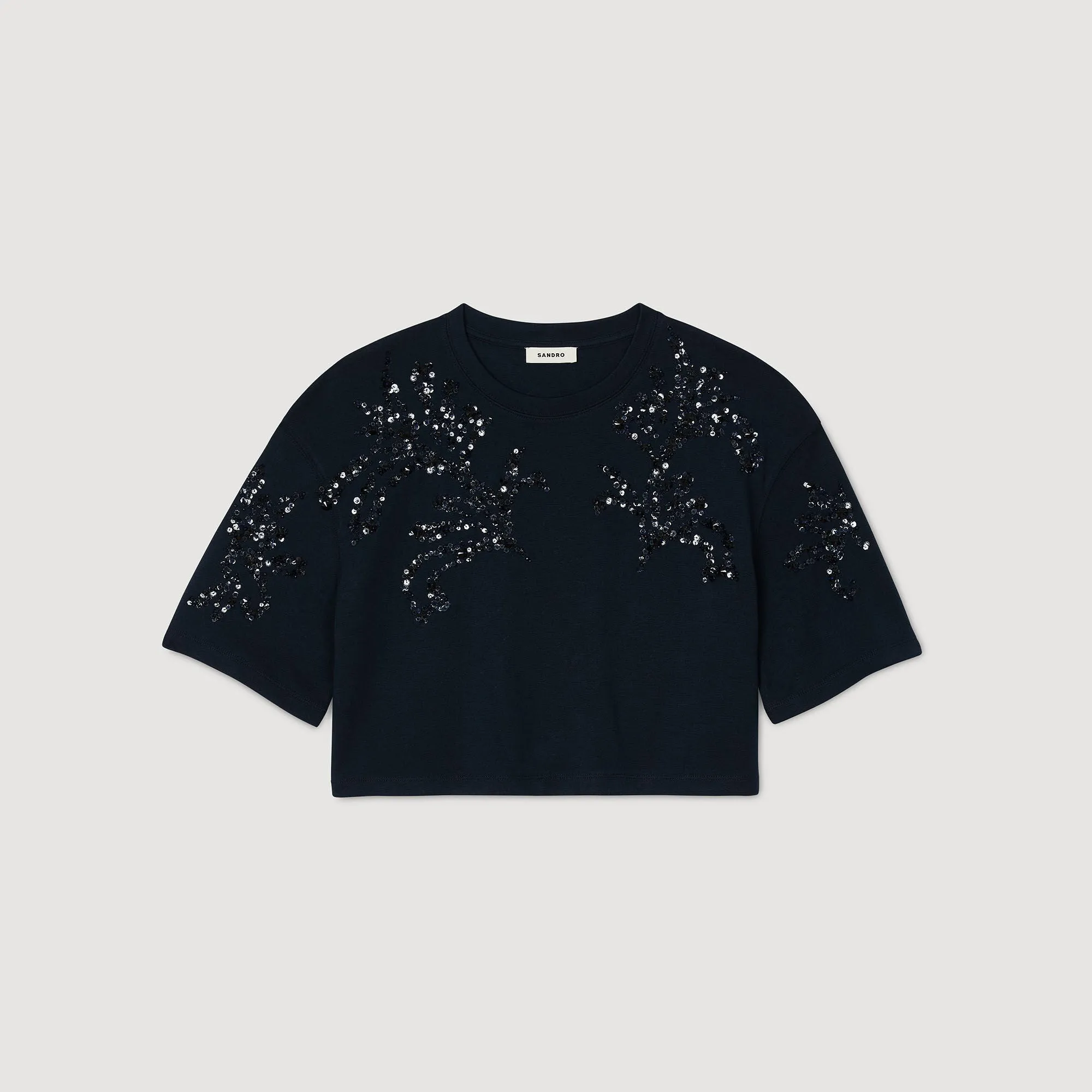 Algarve T-Shirt With Beaded Details Navy Blue