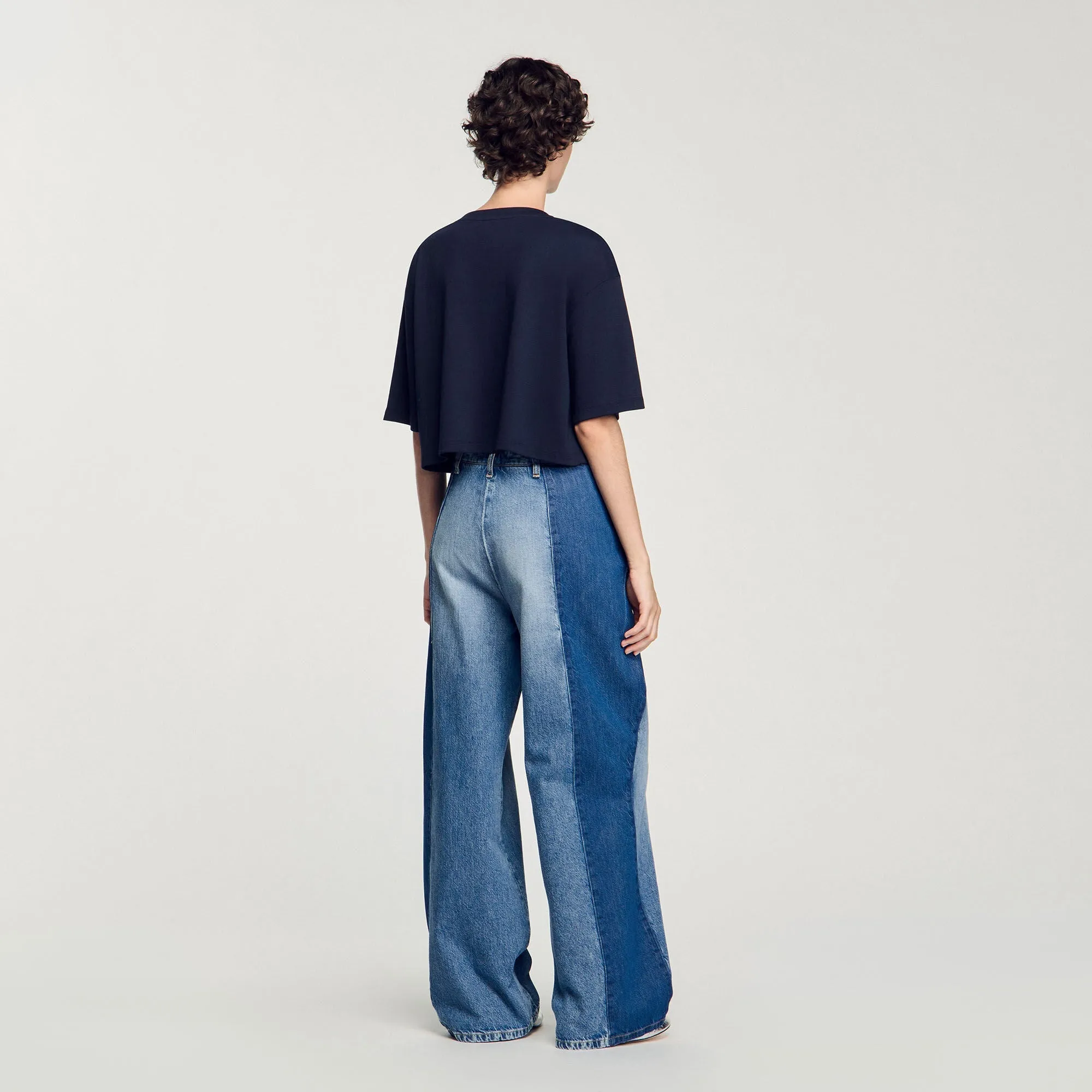 Algarve T-Shirt With Beaded Details Navy Blue