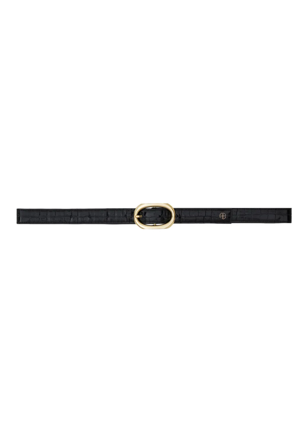Anine Bing Mara Belt - Black Embossed