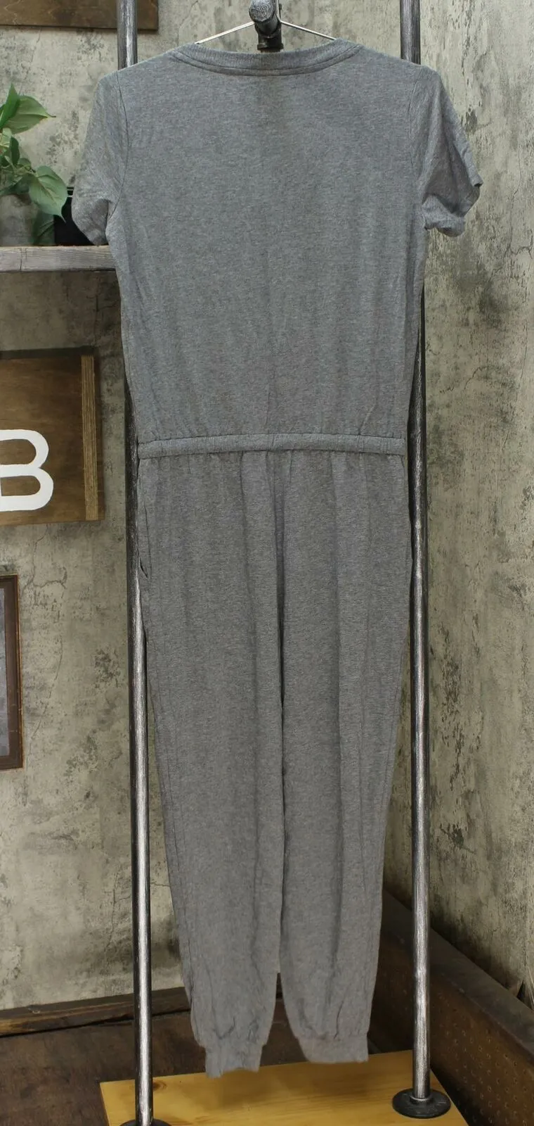 AnyBody Women's Petite Cozy Knit Button Jumpsuit