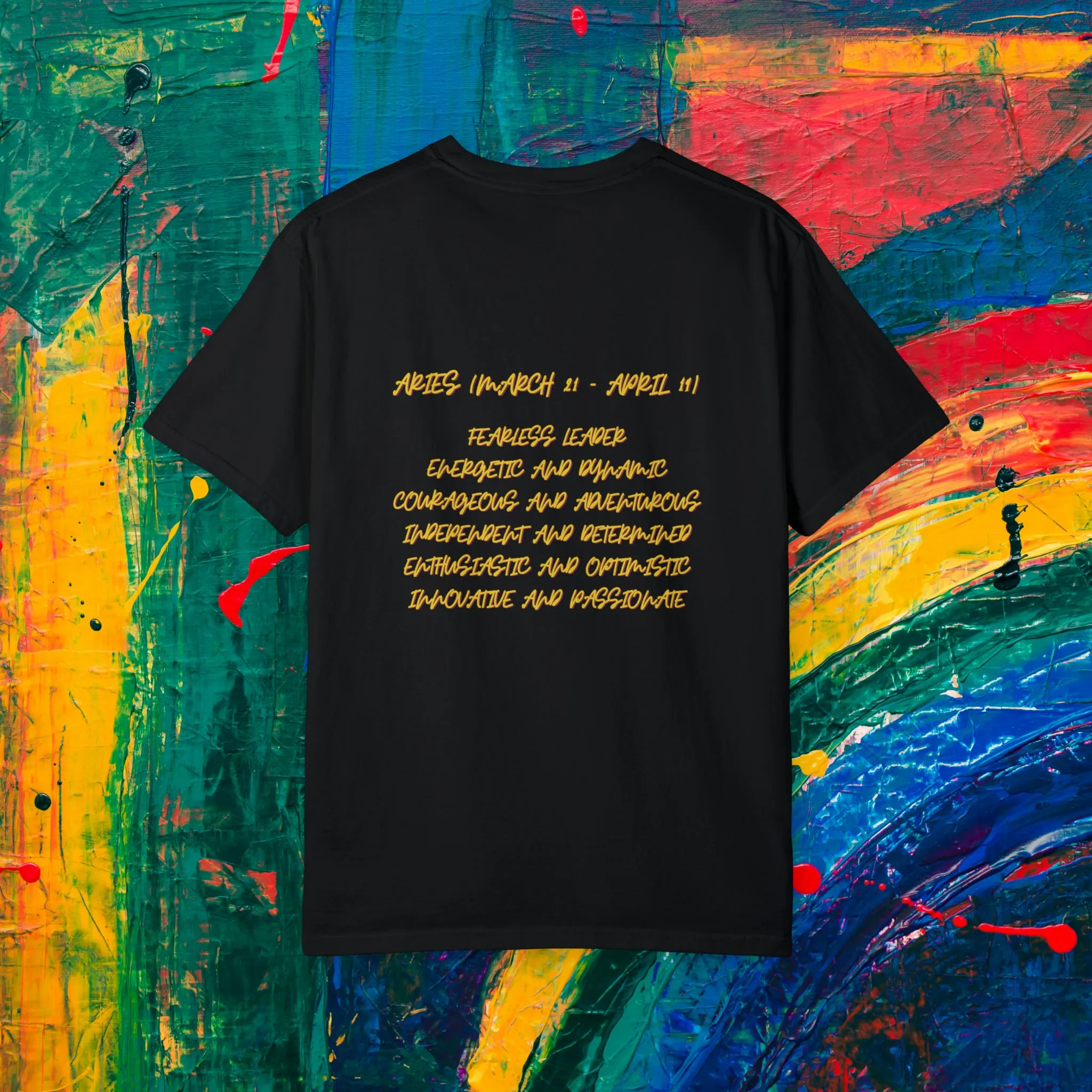 Aries Watercolor Unisex Garment-Dyed T-shirt