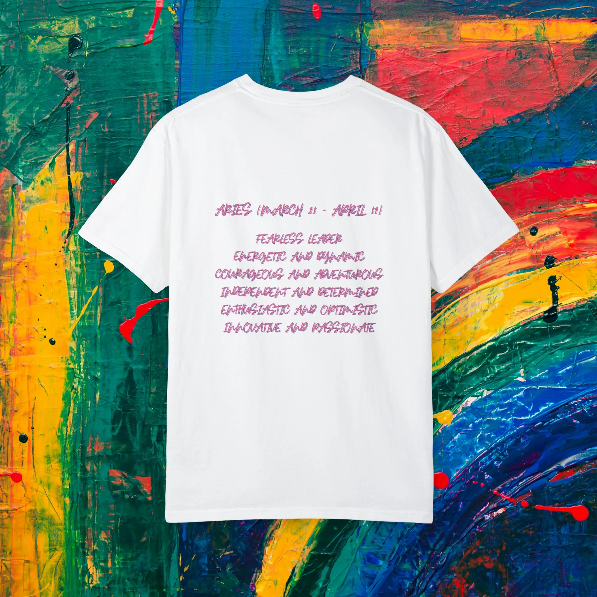 Aries Watercolor Unisex Garment-Dyed T-shirt