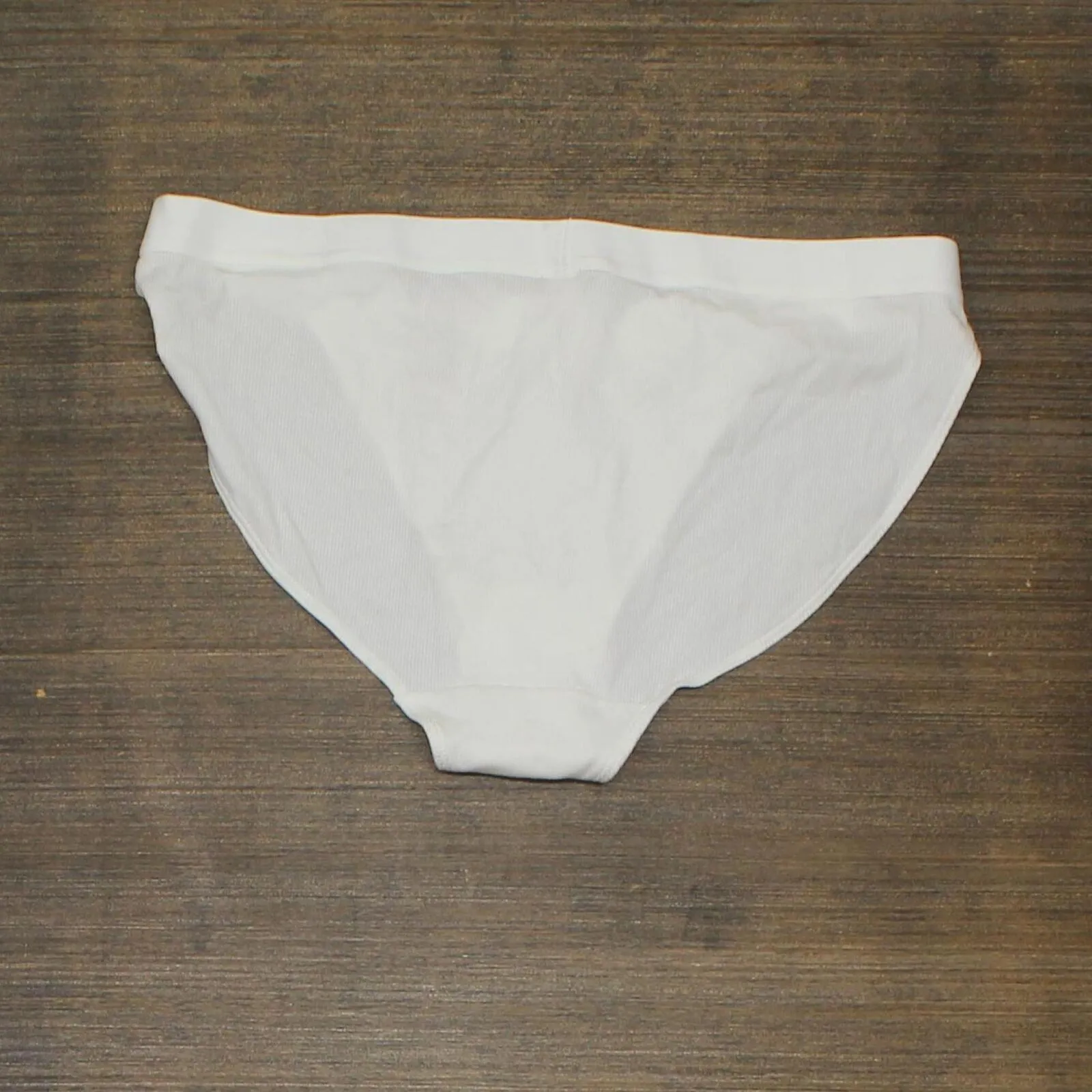 Auden Women's Cotton Ribbed Bikini 551215 White XL