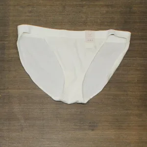 Auden Women's Cotton Ribbed Bikini 551215 White XL