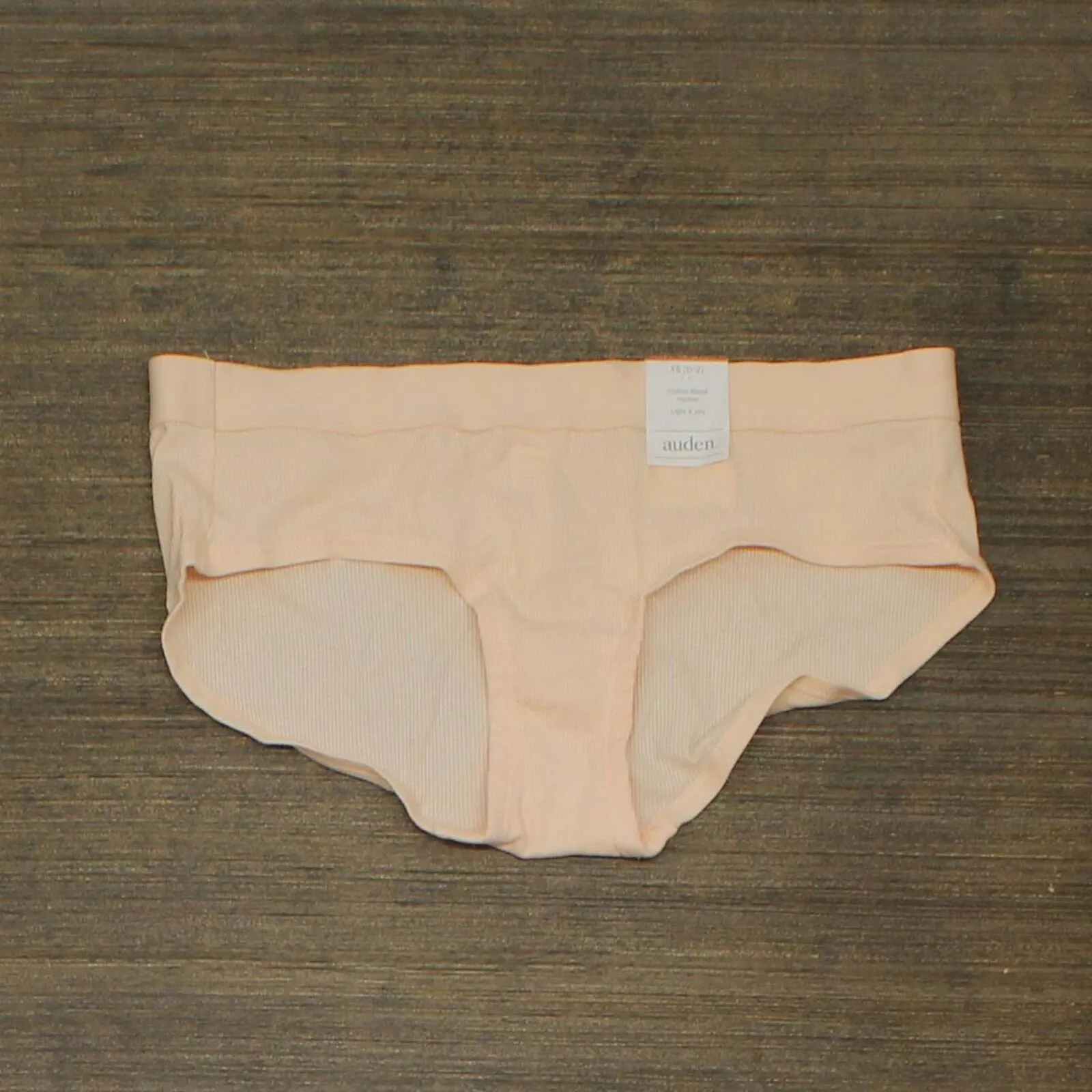 Auden Women's Ribbed Cotton Hipster 1YK0W-1 Peach Orange XS