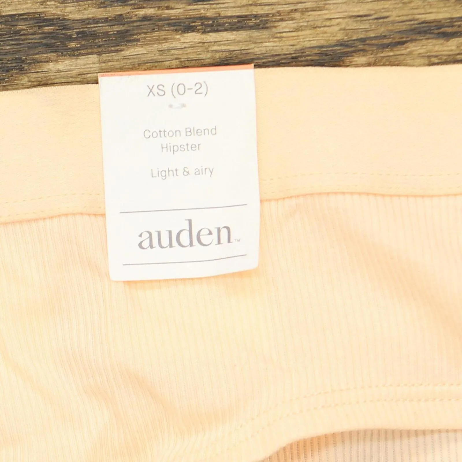 Auden Women's Ribbed Cotton Hipster 1YK0W-1 Peach Orange XS