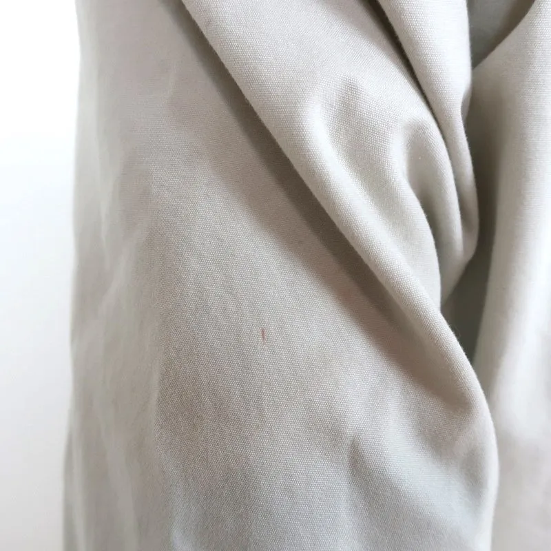 Balenciaga Pulled Puff Sleeve Coat Beige Cotton Size 34 Belted Jacket