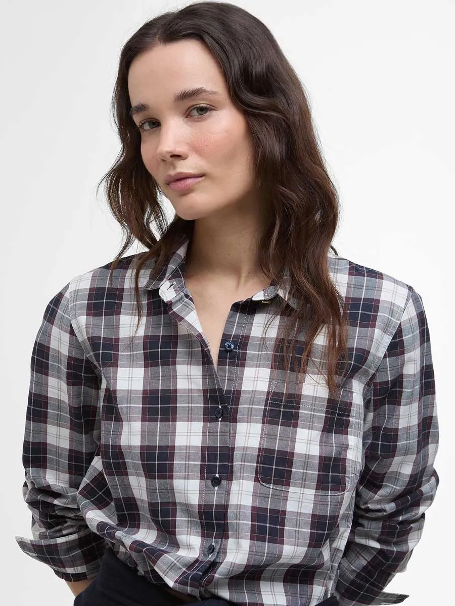 BARBOUR Edda Tailored Long-Sleeved Shirt - Women's - Gardenia Tartan