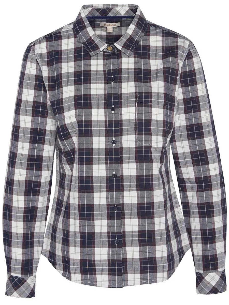 BARBOUR Edda Tailored Long-Sleeved Shirt - Women's - Gardenia Tartan