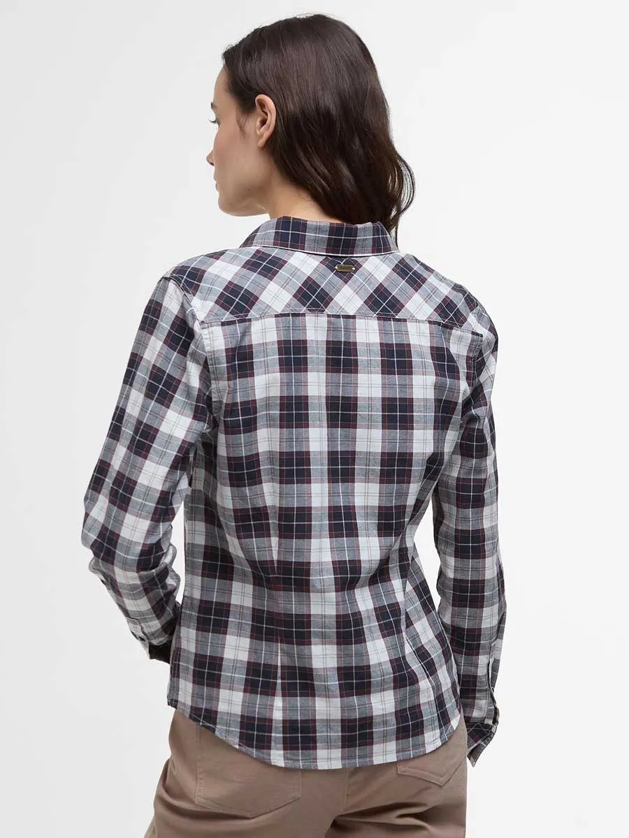 BARBOUR Edda Tailored Long-Sleeved Shirt - Women's - Gardenia Tartan