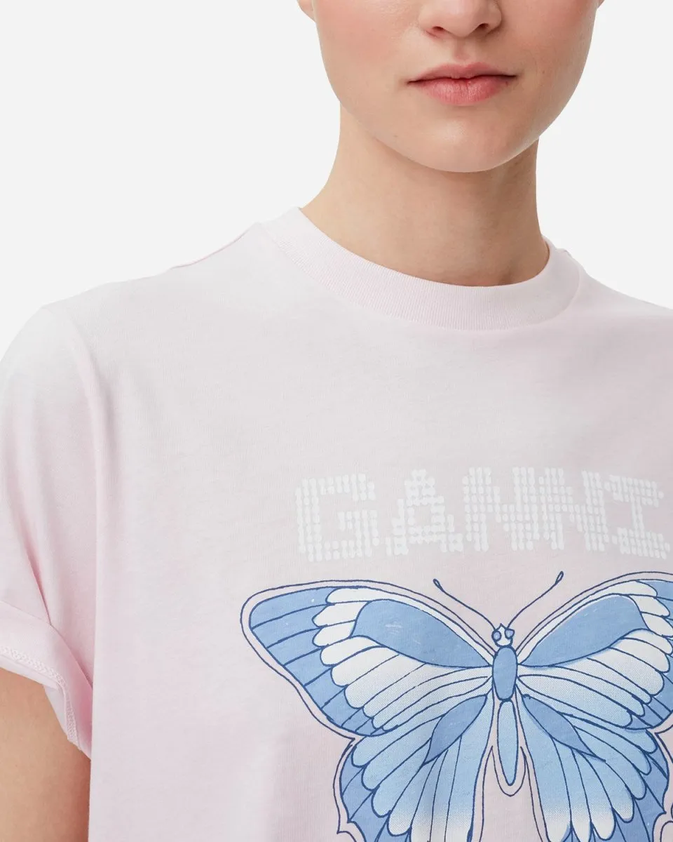 Basic Jersey Butterfly Relaxed T-shirt - Light Lilac