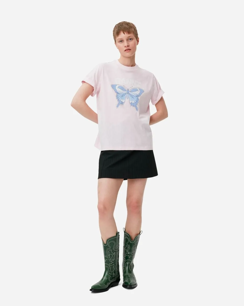 Basic Jersey Butterfly Relaxed T-shirt - Light Lilac
