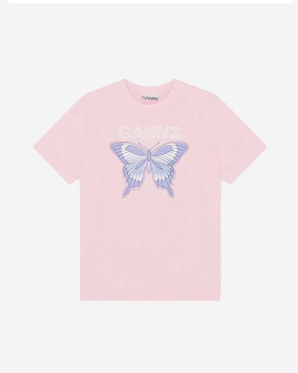 Basic Jersey Butterfly Relaxed T-shirt - Light Lilac