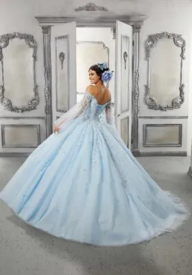 Beaded Lace and Sparkle Tulle Ballgown