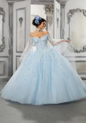 Beaded Lace and Sparkle Tulle Ballgown