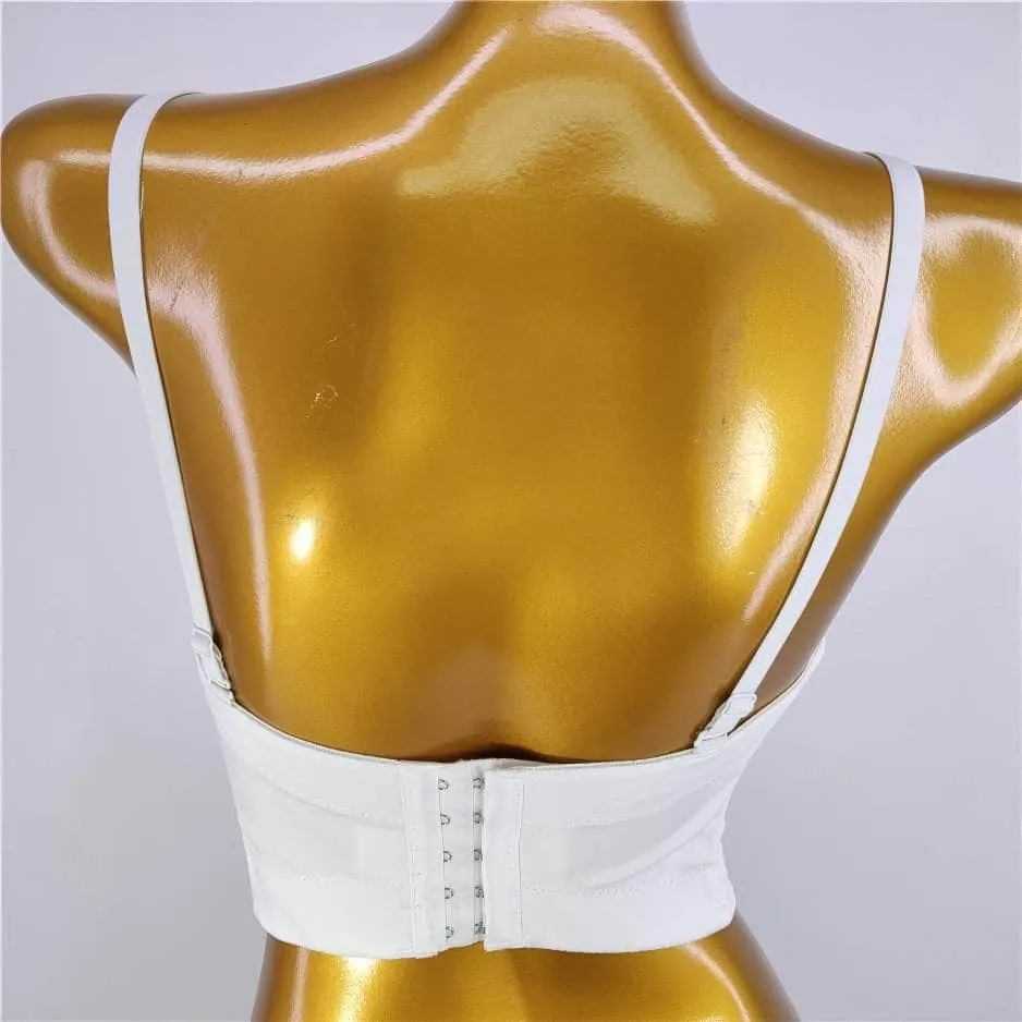 Beaded Rhinestone Push-Up Bustier Bralette Top