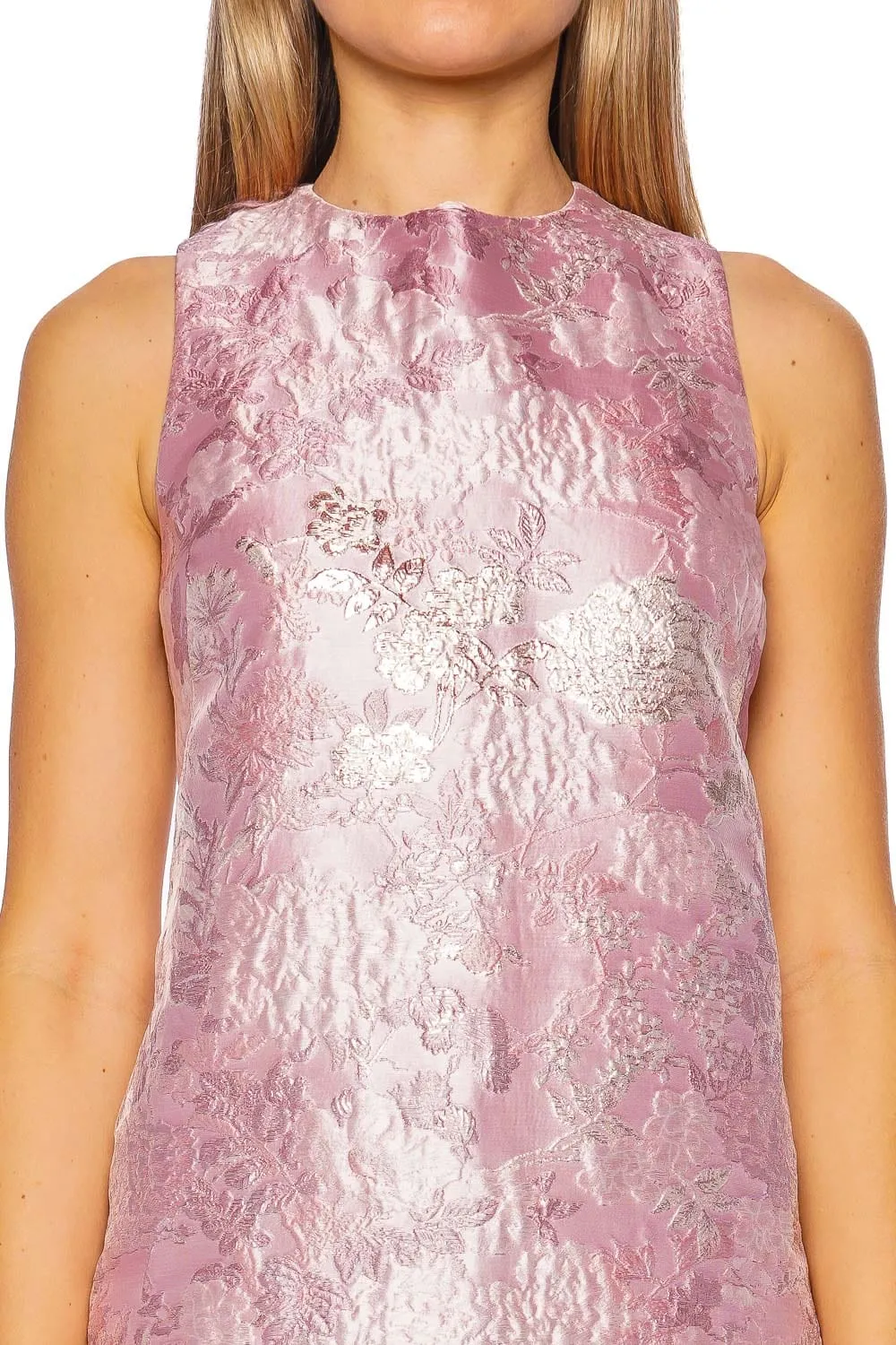 Belmond Floral Feather Trim Mini Dress