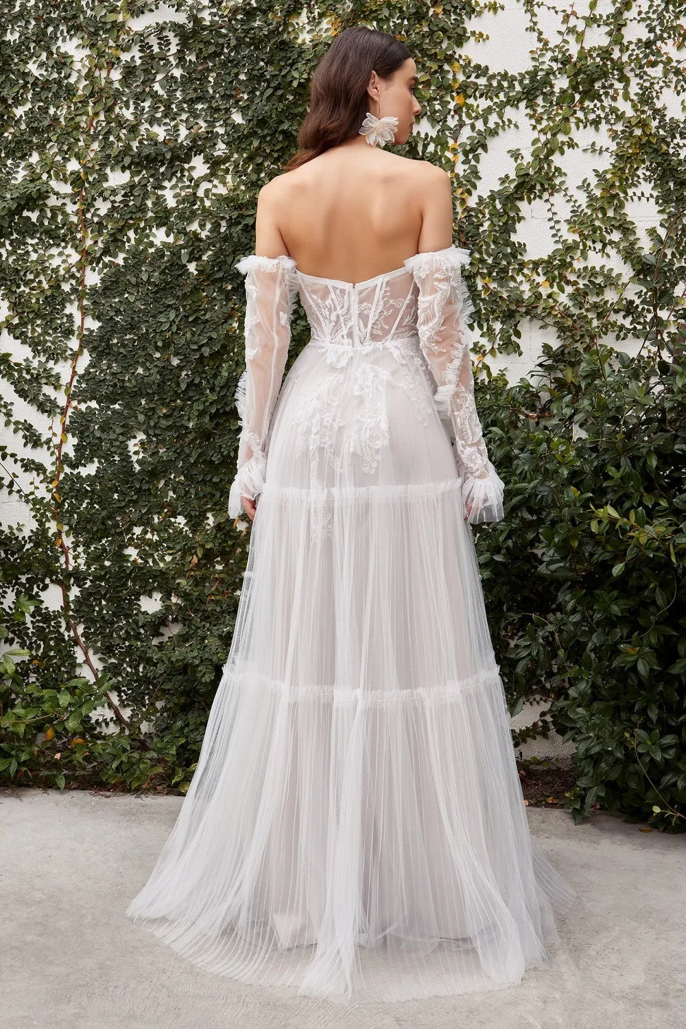 Beloved Wedding Dress Strapless Long Sleeve Bridal Gown 7401037HRR