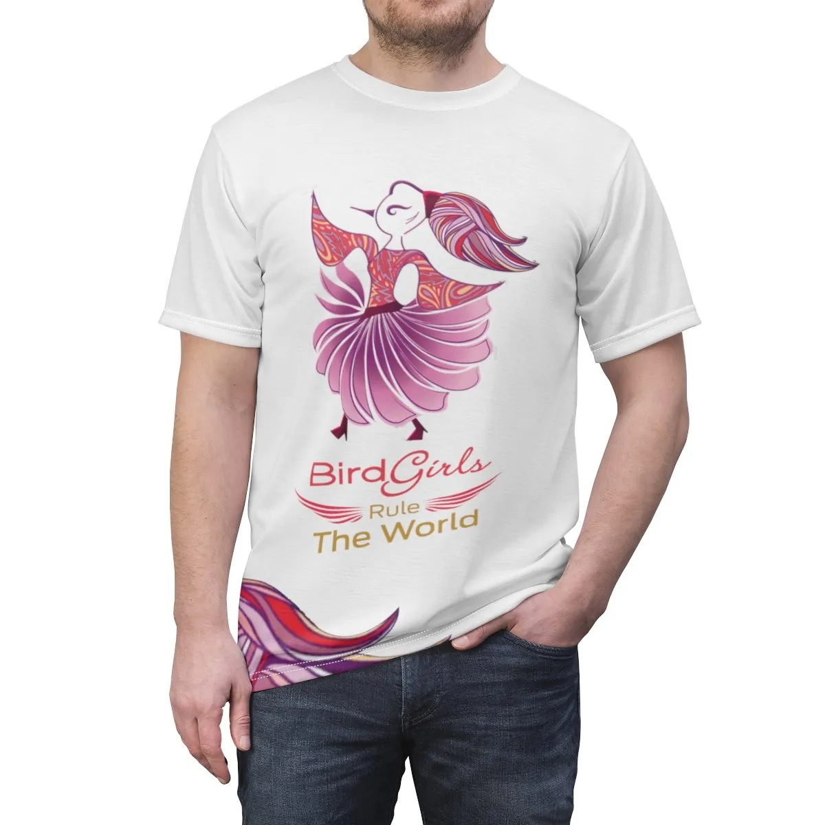 BirdGirls Rule the World Unisex AOP Cut & Sew Tee