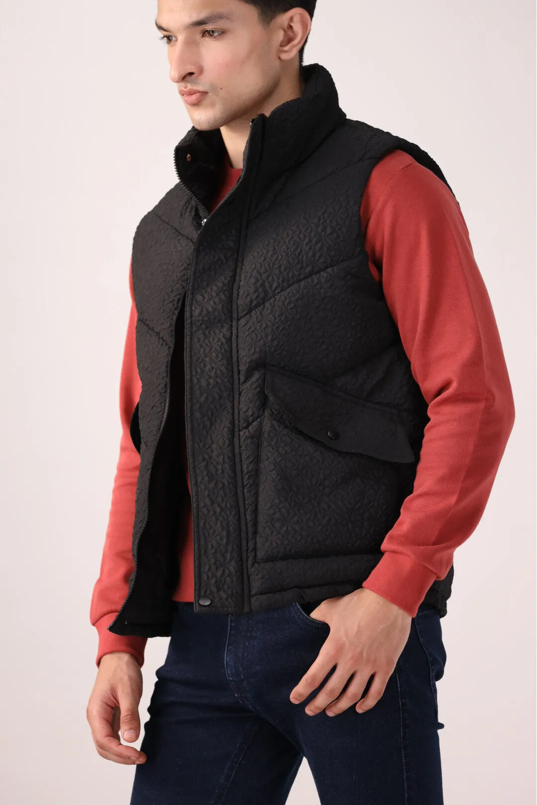 Black Sleeveless jacket