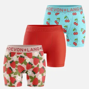 Bria Boxer Brief - Multi-Packs - Wild Strawberry/Scarlet/Cherries