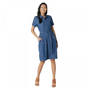 Brooke Shields Women's Timeless Short-Sleeve Denim Shirt Dress