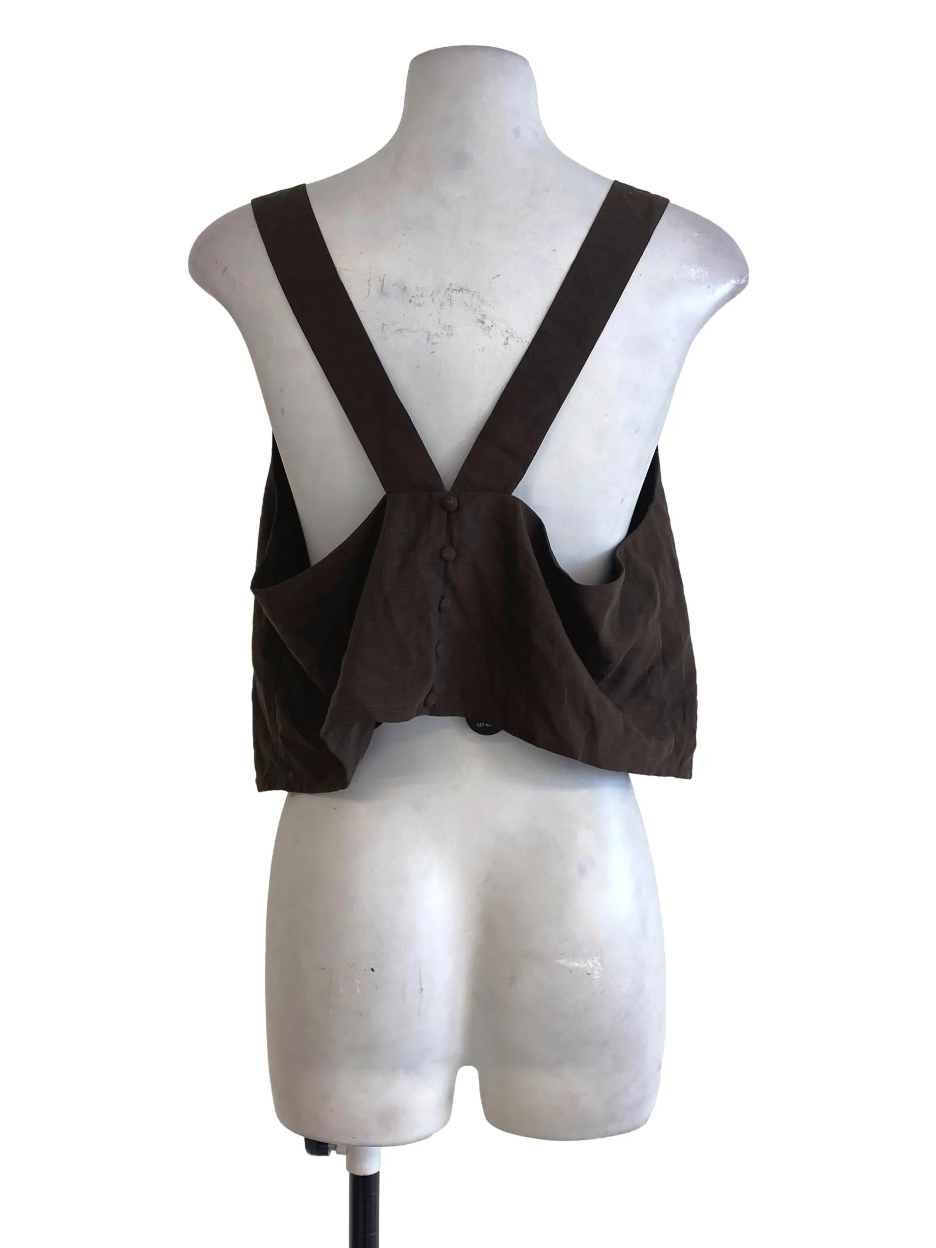 Brown Textured Top YHF