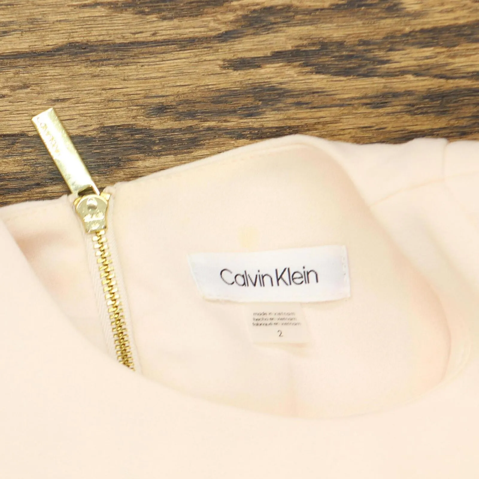 Calvin Klein Women's Tulip Sleeved A-Line Dress with Self Belt Blossom Pink 2