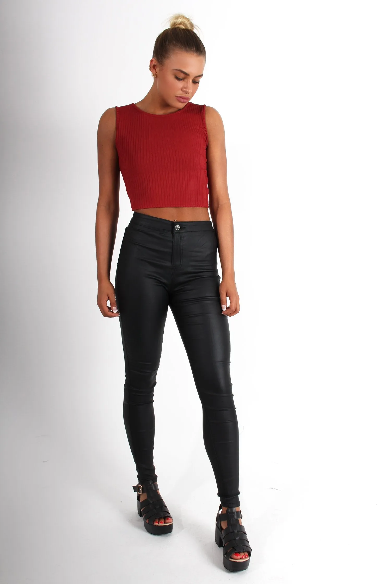Cami Rust Crop Top
