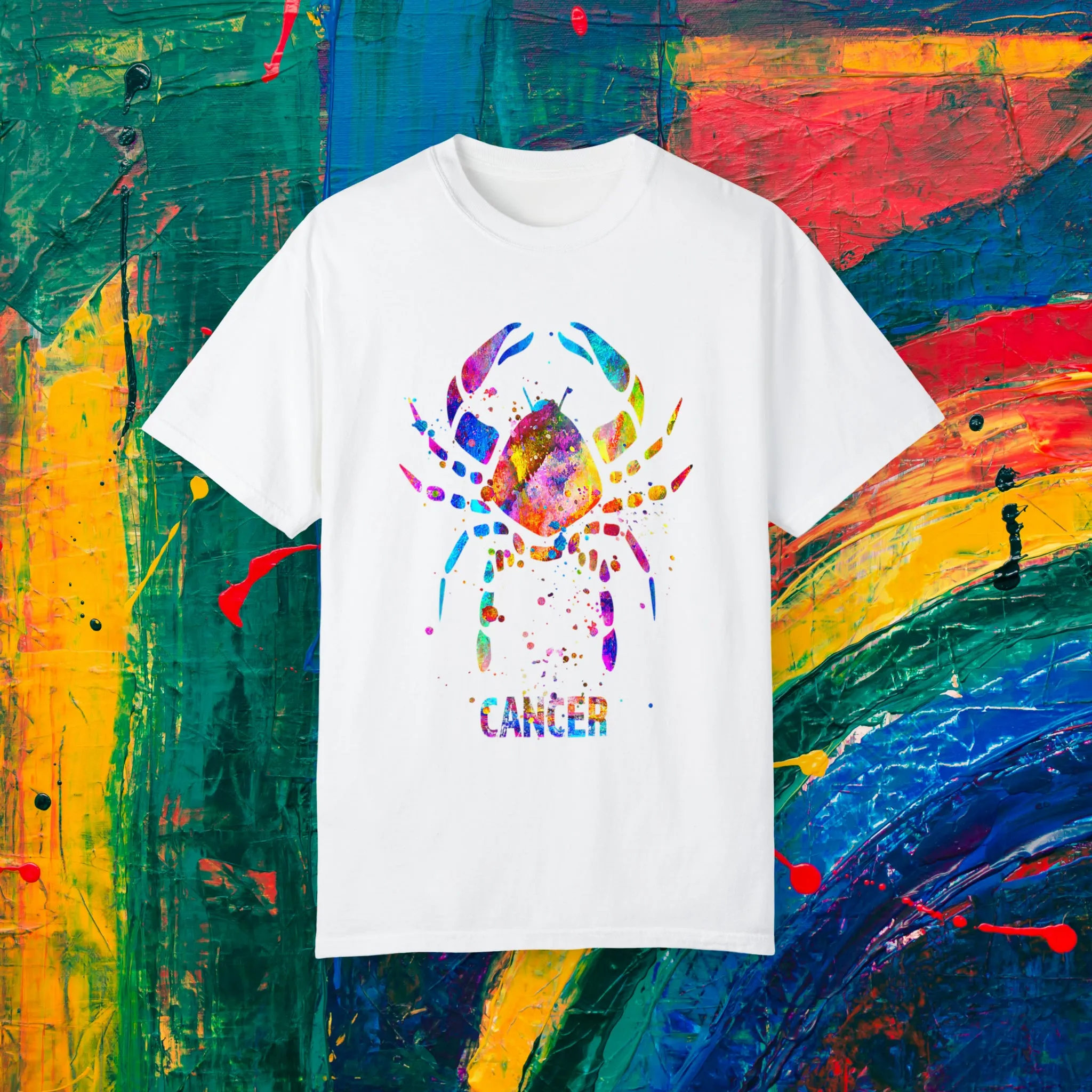 Cancer Watercolor Unisex Garment-Dyed T-shirt