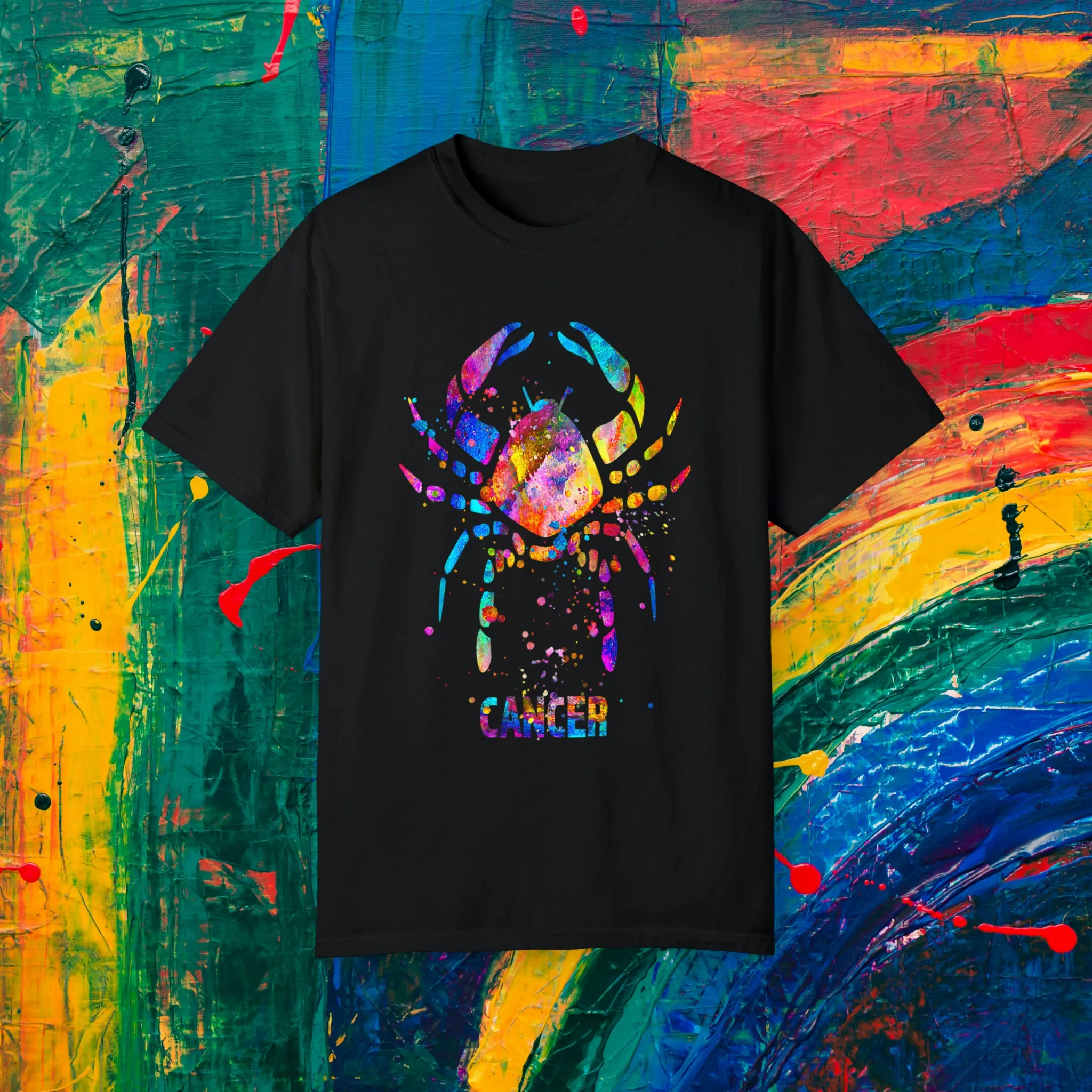 Cancer Watercolor Unisex Garment-Dyed T-shirt