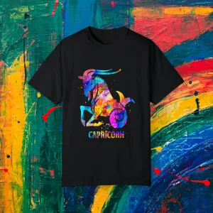 Capricorn Watercolor Unisex Garment-Dyed T-shirt