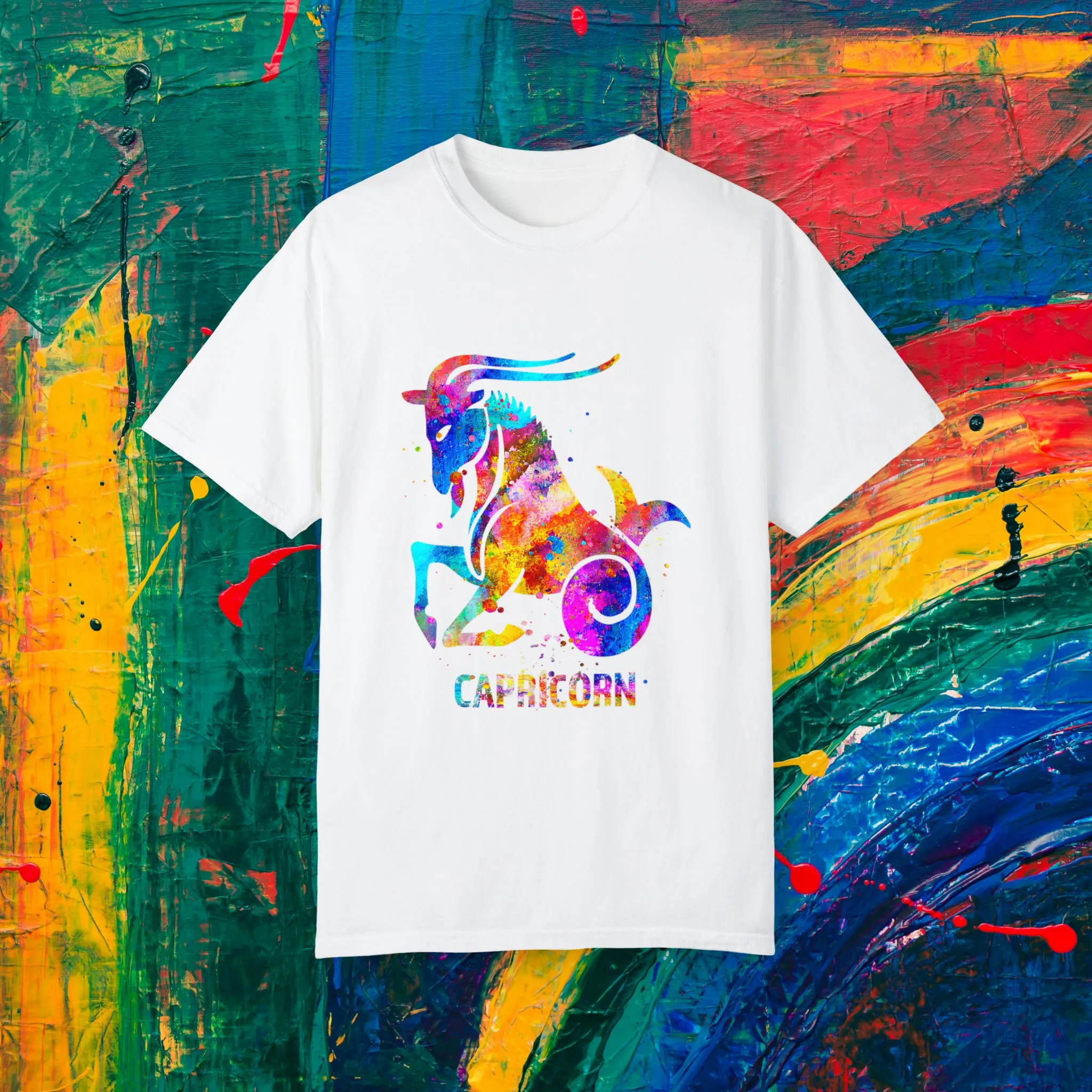 Capricorn Watercolor Unisex Garment-Dyed T-shirt