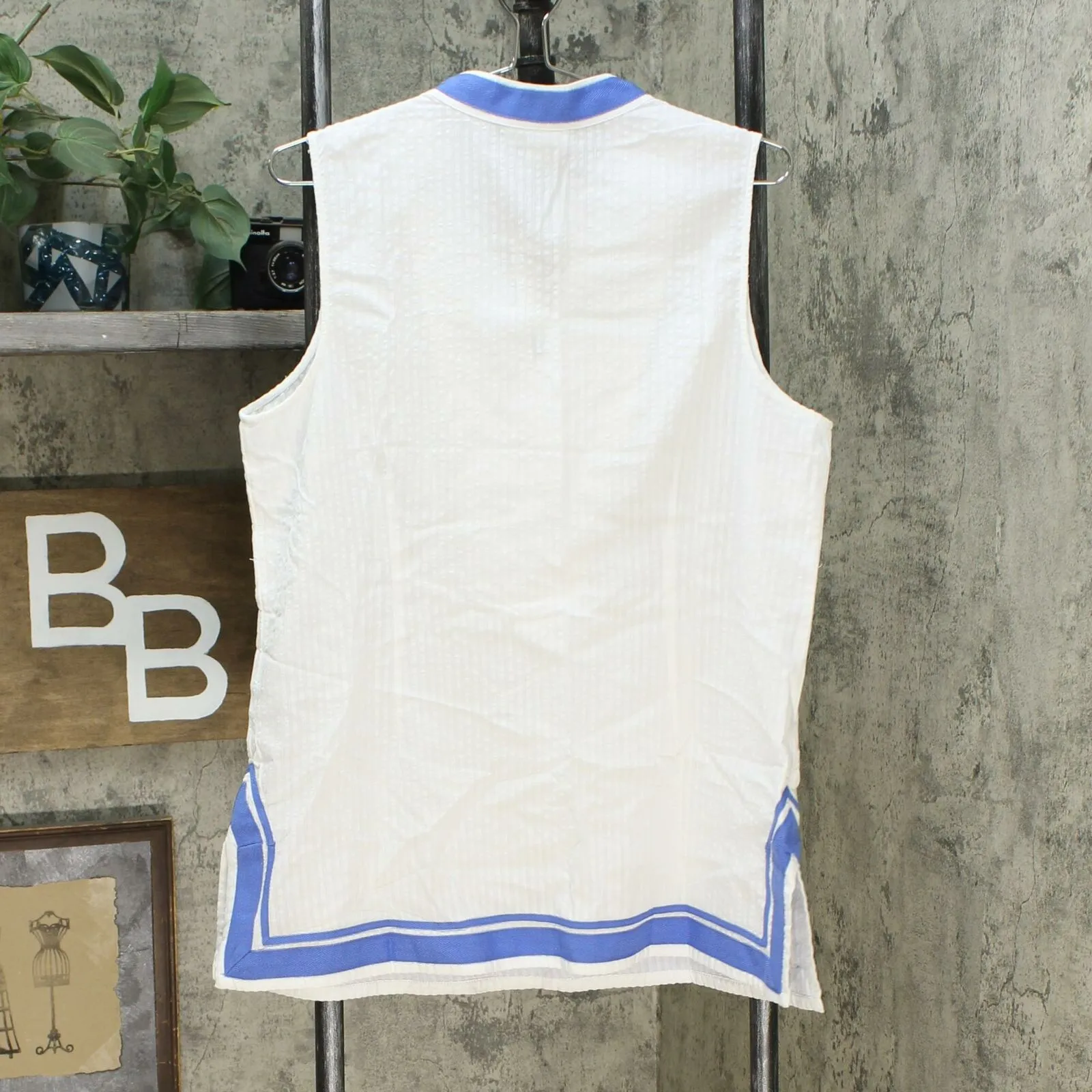 Charter Club Women's Woven Seersucker Sleeveless Tunic Top