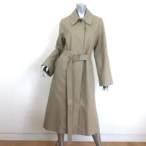 COS Trench Coat Beige Cotton Size 4 Belted Long Jacket