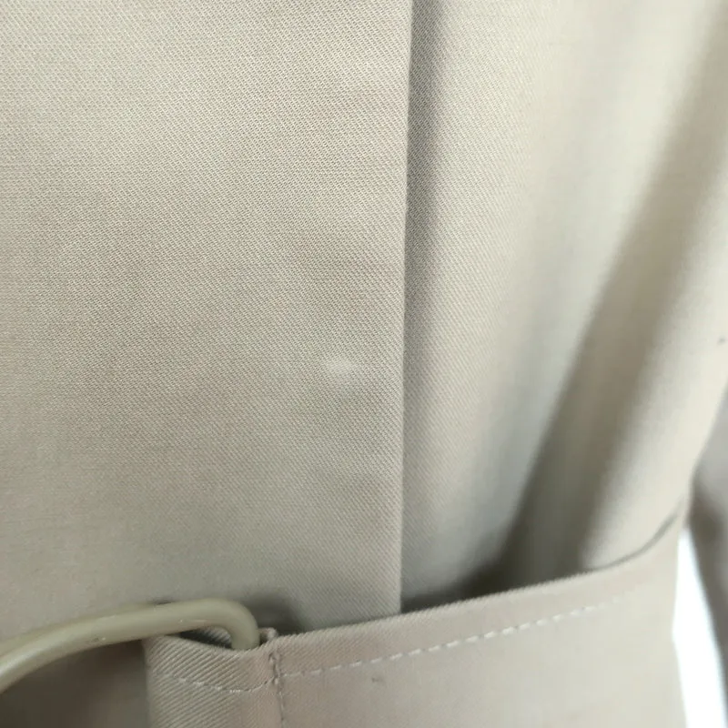 COS Trench Coat Beige Cotton Size 4 Belted Long Jacket