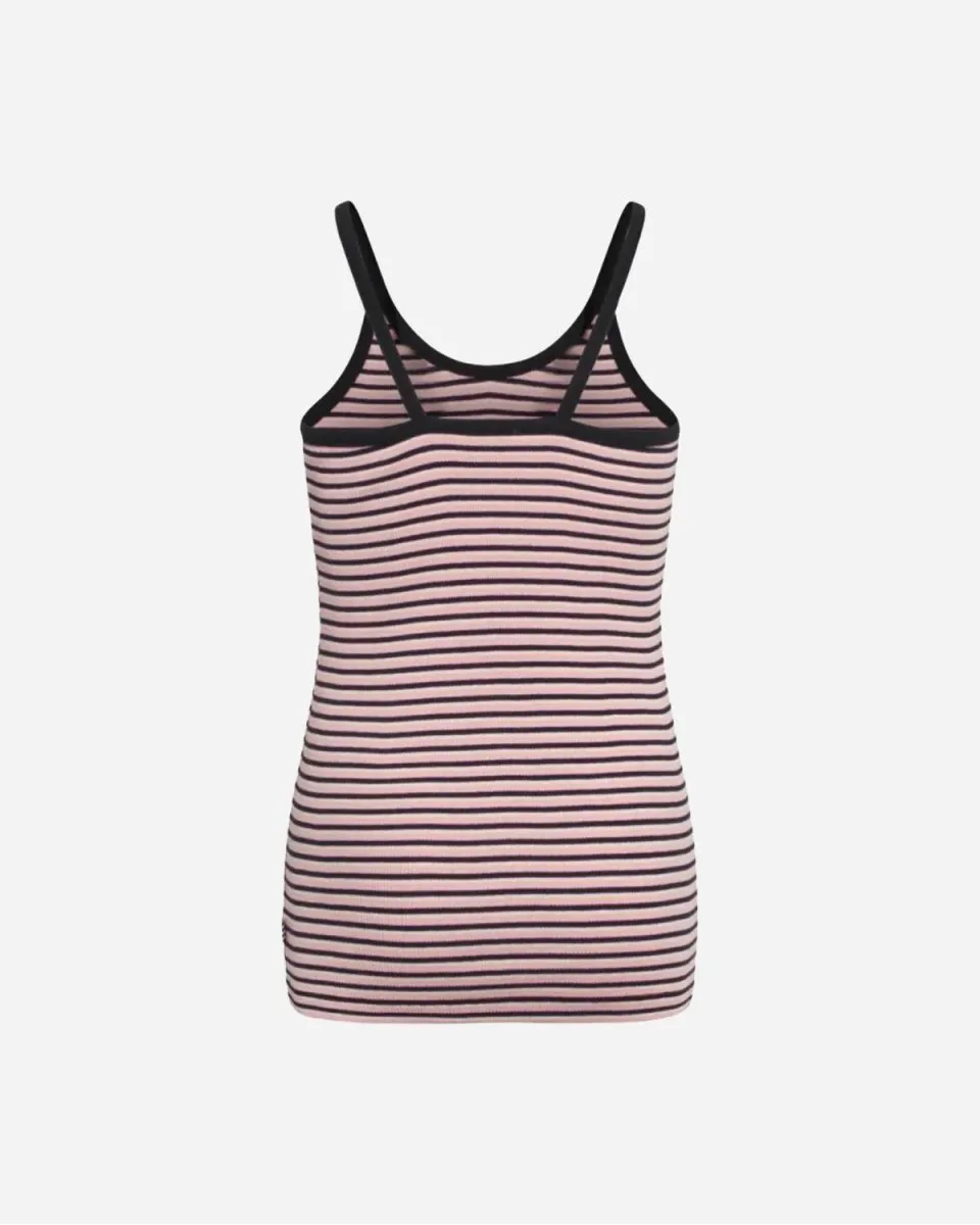 Cotton Stripe Trilina Top - Pink Multi