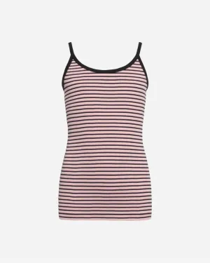 Cotton Stripe Trilina Top - Pink Multi