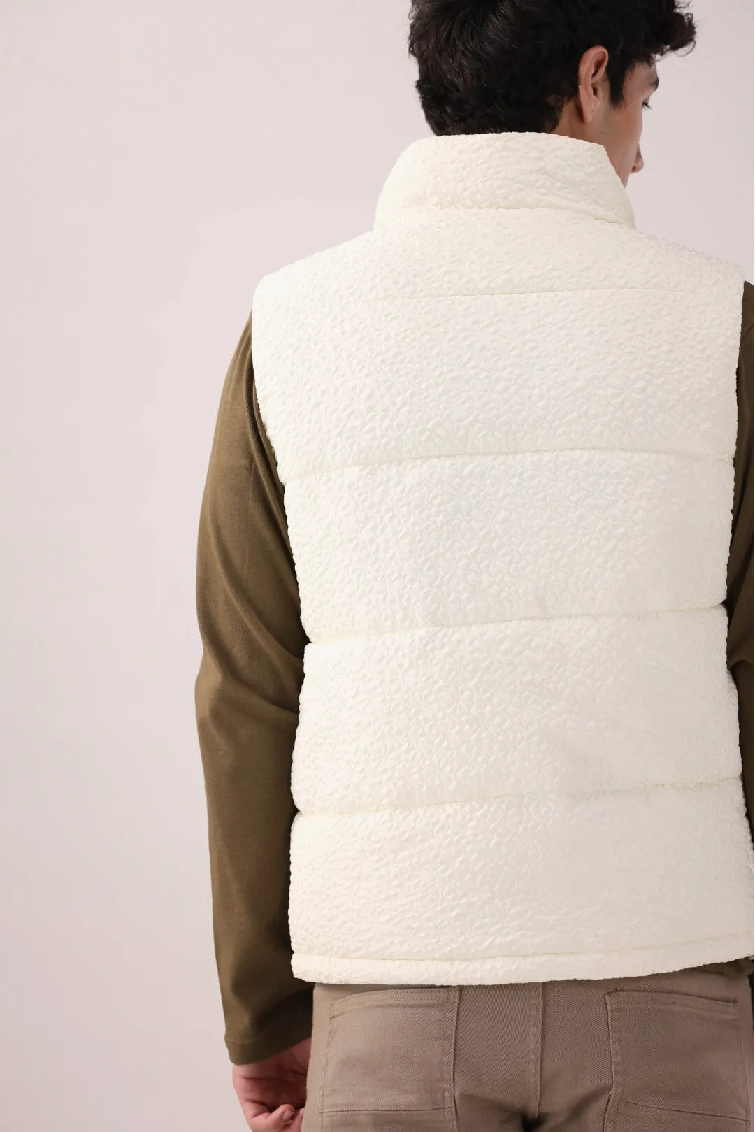 Cream Sleeveless Jacket