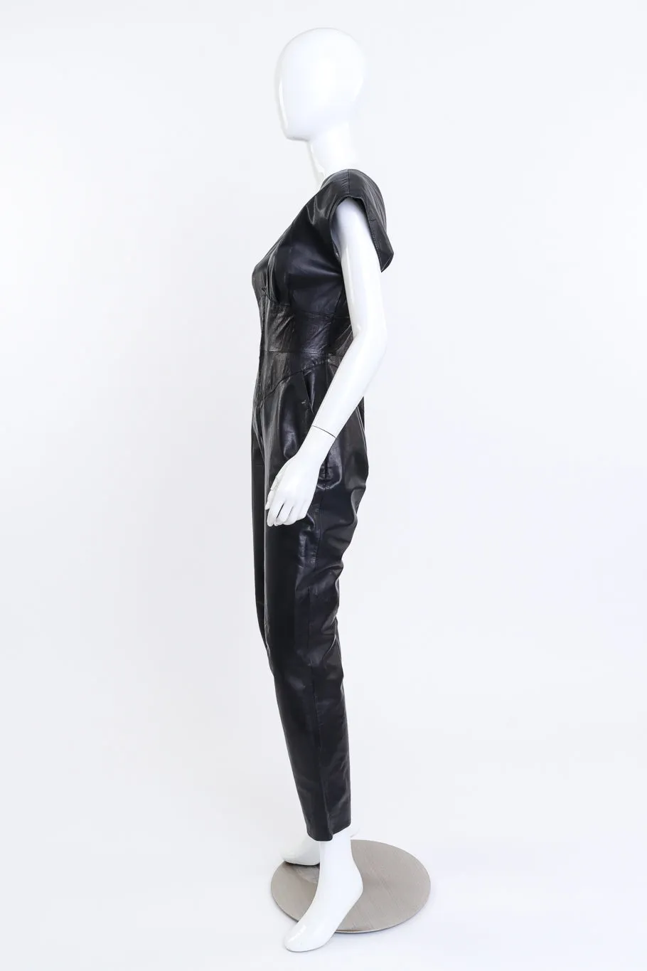 Croc Embossed Leather Jumpsuit